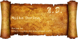 Nyika Dorina névjegykártya